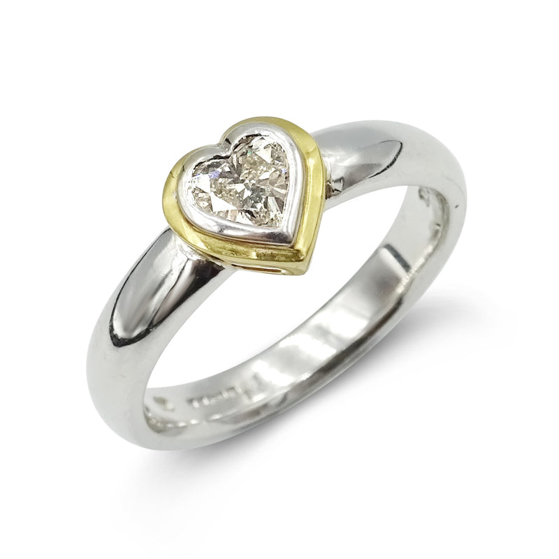 925 STERLING SILVER 10k GOLD HEART RING - SIZE 6.75 | eBay
